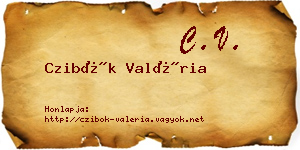 Czibók Valéria névjegykártya
