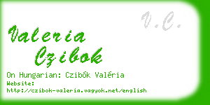 valeria czibok business card